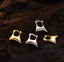 Sculpted Mini Hoop Earrings - Gold and Silver