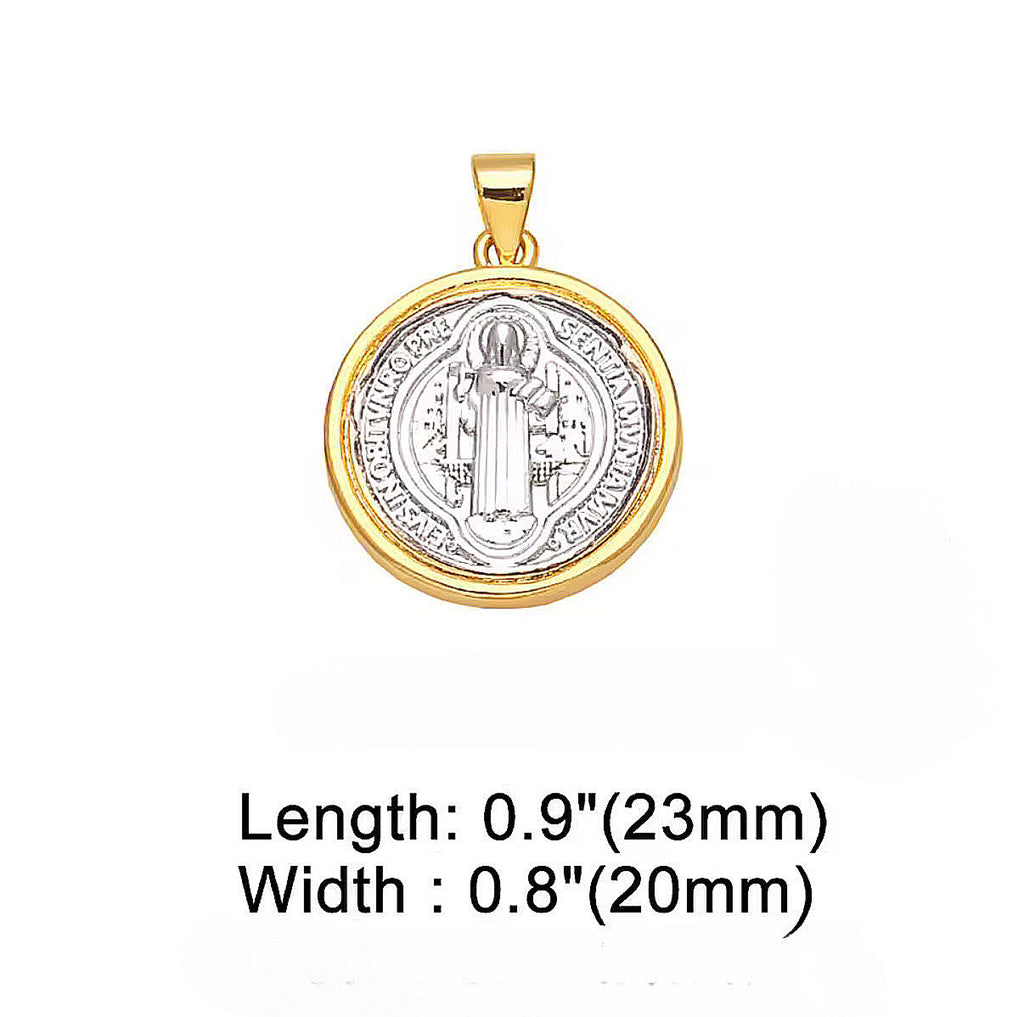 2 Tone Small Double Sided Saint Benedict Medal