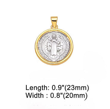 2 Tone Small Double Sided Saint Benedict Medal