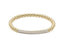 CZ Bar Beaded Stretch Bracelet - 18K Gold Plated