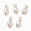 8 CM Personalized Pearl Pin With White Charms For Ladies - Gold