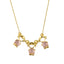 CZ Boy & Girl Pendant Necklace - Gold