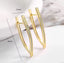 CZ V-Shape Huggies Earrings - Gold and Silver