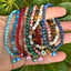 4 mm Natural Stone Evil Eye Bracelet