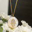 CZ Hamsa Freshwater Pearl Pendant Necklace - Gold