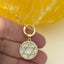 MOP - CZ Star of David/Push Front Clasp Necklace - Gold