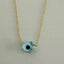 Ceramic Hamsa Necklace - Gold