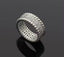 Fashion CZ Band Ring - Gold and Silver