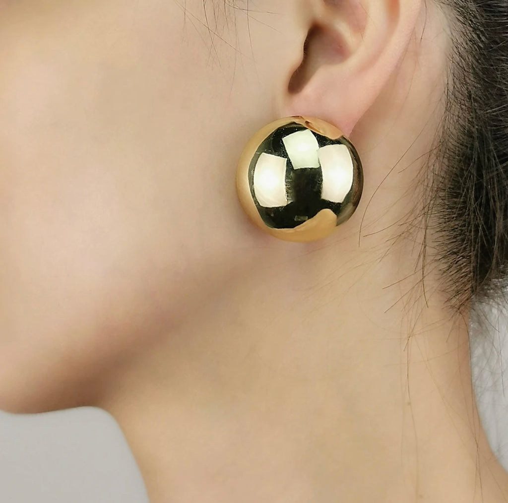 Big Hoop Earrings Sterling Silver Gold Plated Polished Round Hoops Earrings  Jewellemmry 30mm | Fruugo NO