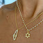 CZ Small Star of David Charm Necklace - Gold