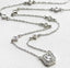 Cubic Zirconia Halo Pendant Necklace - Silver