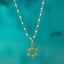 CZ Small Star of David Charm Necklace - Gold