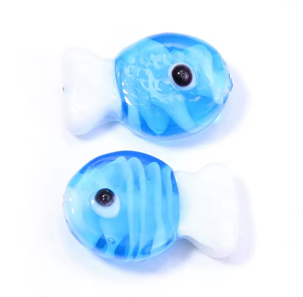 Fish Glass Charm Necklace