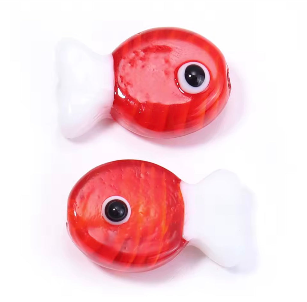 Fish Glass Charm Necklace