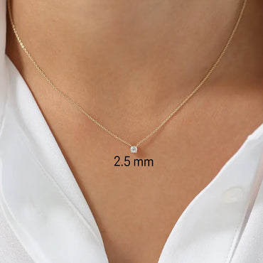 2.5 mm Delicate CZ Chocker Necklace - Gold