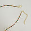 Sterling Silver 1.5 MM Multicolor Tennis Choker Necklace - Gold