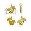 Bridesmaid CZ - 14K Gold Plated 2 Mushrooms Pendant Necklace