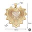 CZ Large Heart Charm - Gold
