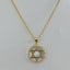 MOP/CZ Star of David Necklace - Gold