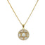 MOP/CZ Star of David Necklace - Gold