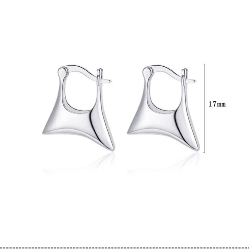 Sculpted Mini Hoop Earrings - Gold and Silver