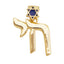 Blue Star Chai Charm - Gold