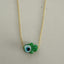 Ceramic Hamsa Necklace - Gold