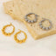 Stainless Steel Beads Hoop Earrings - Gold and Silver
