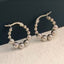 Stainless Steel Beads Hoop Earrings - Gold and Silver