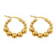 Stainless Steel Beads Hoop Earrings - Gold and Silver