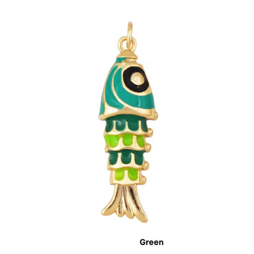 Mediterranean Fish Charm - Gold