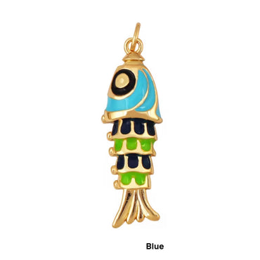 Mediterranean Fish Charm - Gold