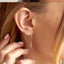 CZ Dainty Chain Link Stud Earrings - Gold