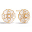 Bloom Enamel Flower Stud Earrings - Gold