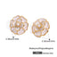 Bloom Enamel Flower Stud Earrings - Gold