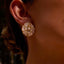 Bloom Enamel Flower Stud Earrings - Gold