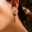 Bloom Enamel Flower Stud Earrings - Gold