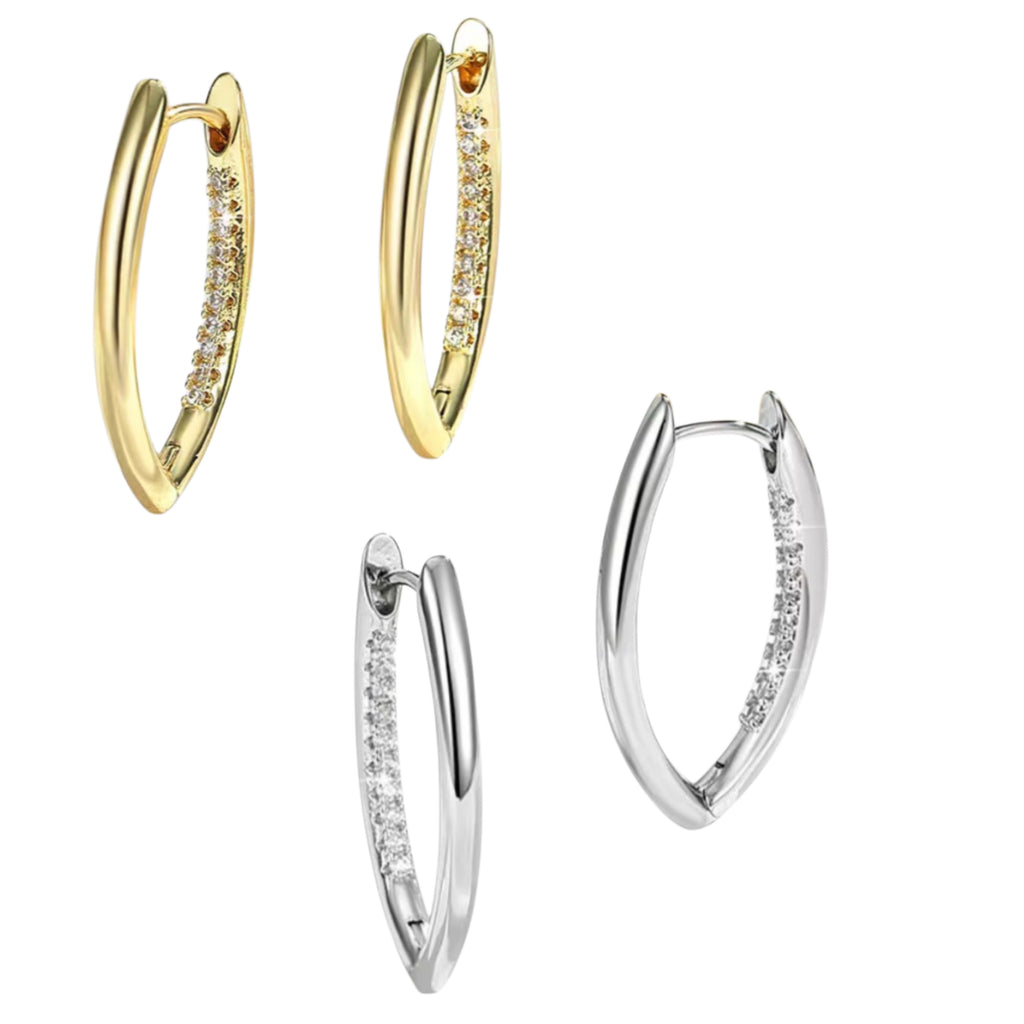 Luxe Oval Hoops - Gold and Silver