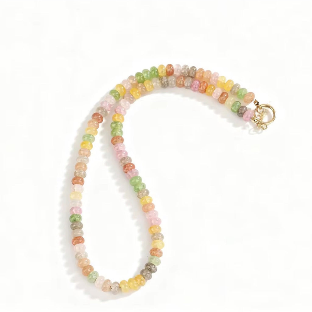 Lucky Fish Gemstone Necklace - Gold