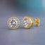 Round CZ Stud Earrings - Gold and Silver