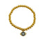 CZ Evil Eye Beaded Bracelet - Gold