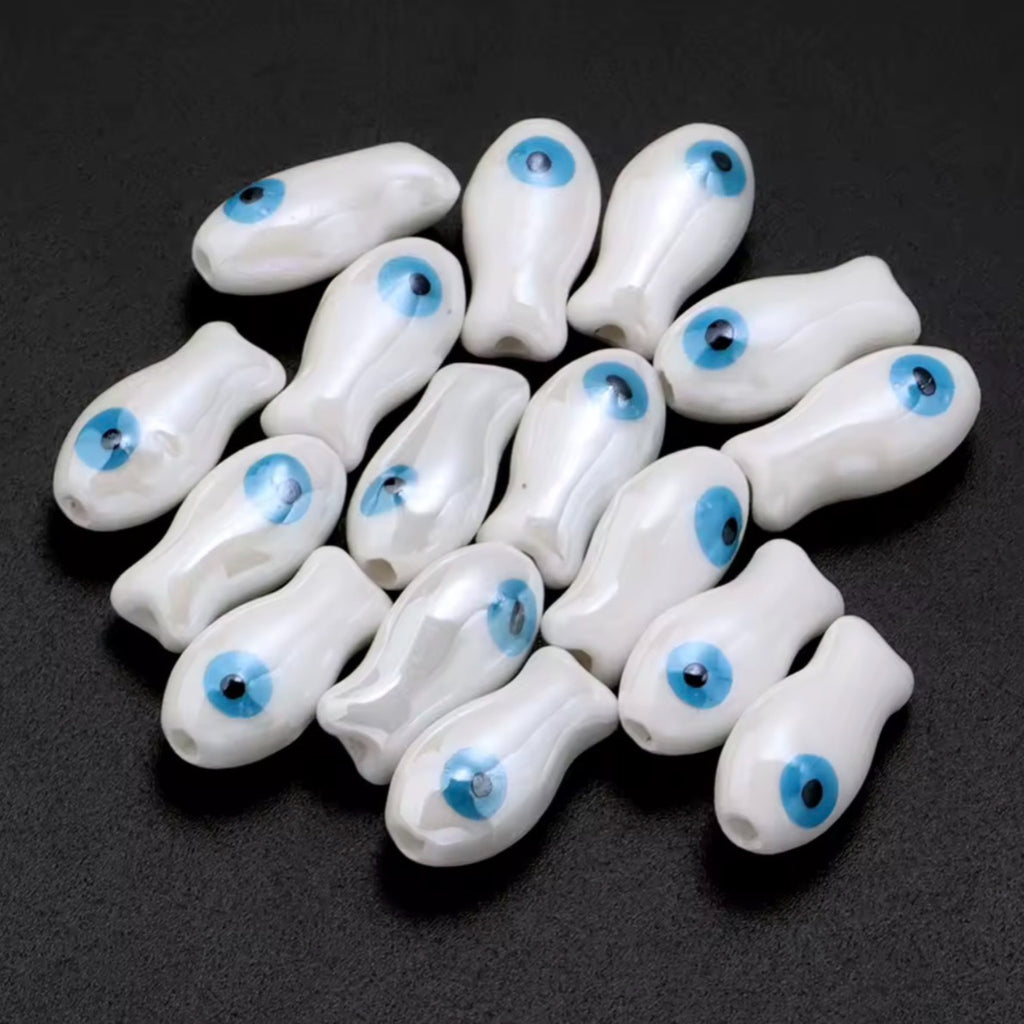 Ceramic Fish Charm Necklace