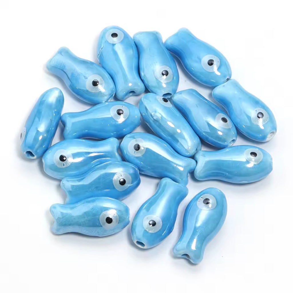 Ceramic Fish Charm Necklace