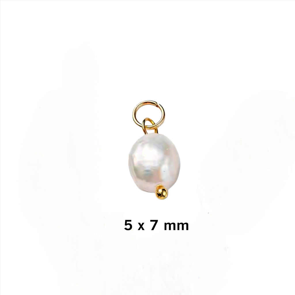 Freshwater Pearl Charm - Gold