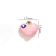 Enamel Evil Eye Heart Charm - Gold