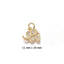 CZ Elephant Charm - Gold