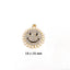 CZ Happy Face Charm - Gold