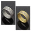 Fashion CZ Band Ring - Gold and Silver