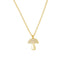 Mini CZ 14K Gold Plated Mushroom Necklace