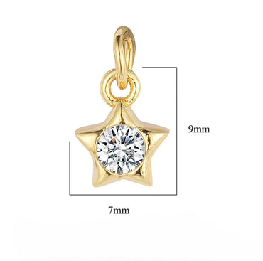 CZ Mini Star Charm - Gold